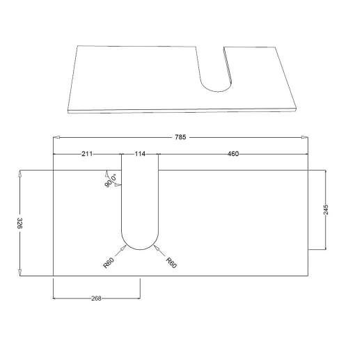 Bluci Piombino Two Drawer 900mm Wall Hung Bathroom Basin Unit with No Top