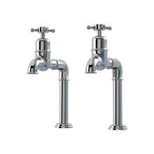 Bidbury and Co Caswell Chrome Bibcock Taps with Crosshead Handles
