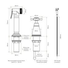 Bidbury and Co Chalford Chrome Independent Pull-Out Spray with Crosshead Handle