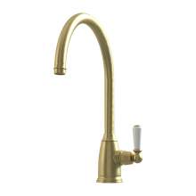 Bidbury and Co Malvern Old English Brass Single Lever Monobloc Tap with Porcelain Handles