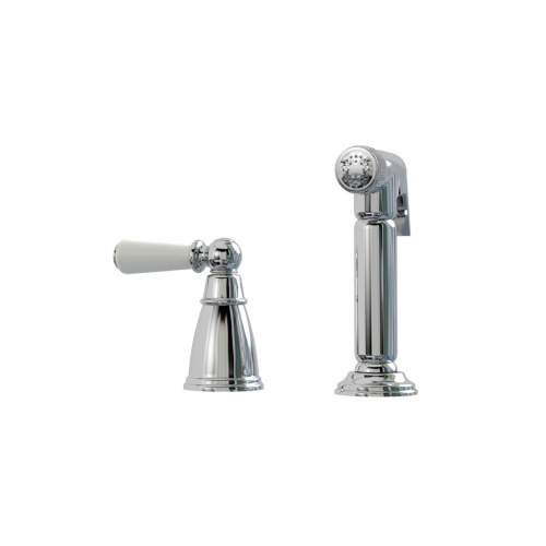 Bidbury and Co Taynton Chrome Independent Pull-Out Spray with Porcelain Lever Handle