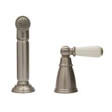 Bidbury and Co Taynton Pewter Independent Pull-Out Spray with Porcelain Lever Handle