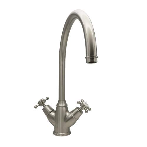 Bidbury and Co Yorkley Pewter Twin Lever Monobloc Tap with Crosshead Handles