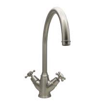 Bidbury and Co Yorkley Pewter Twin Lever Monobloc Tap with Crosshead Handles