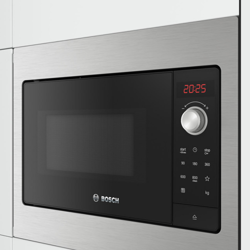 Bosch Serie 2 BFL523MS3B 38cm Built-In Black and Stainless Steel Microwave Oven