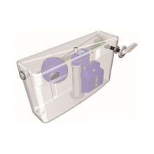Pland Bergamo Concealed High Level Plastic Cistern with Lever