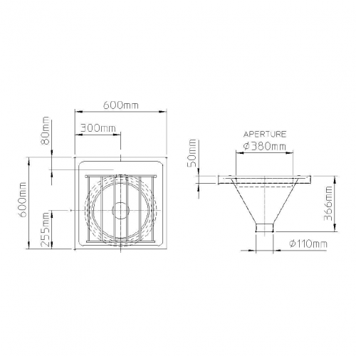 Pland Bali HTM64 Single Back Entry Slop Hopper