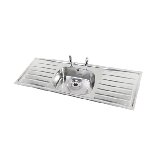 Pland Jersey HTM64 1500mm Single Bowl Double Drainer Sit On Sink Top