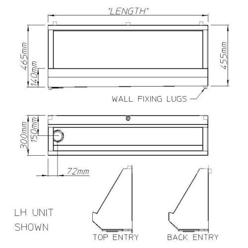 Pland Fife 1200mm Trough Urinal Pack