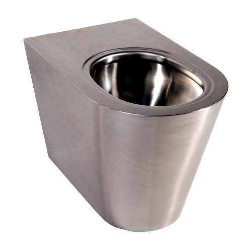 Pland Atlanta 2 Back to Wall stainless Steel Fully Shrouded WC Pan with Trap