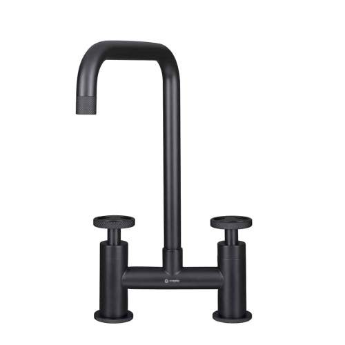 Caple Ember Matt Black Stainless Steel Bridge Tap with Coloured Accents