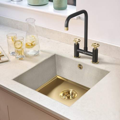 Caple Ember Matt Black Stainless Steel Bridge Tap with Coloured Accents