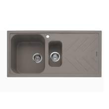 Caple Veis 150 Inset 1.5 Bowl Kitchen Sink With Drainer - Mink