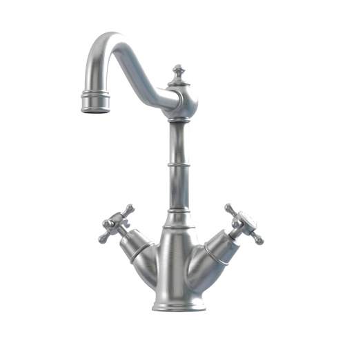 Bidbury & Co Warwick Pewter Twin Lever Monobloc Tap with Crosshead Handles