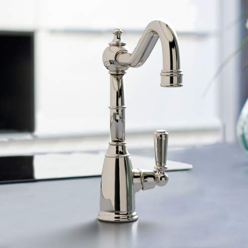 Bidbury & Co Stanton Single Lever Polished Nickel Monobloc Tap with Metal Handles