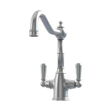 Bidbury & Co Bickton Twin Lever Pewter Monobloc Tap with Metal Handles