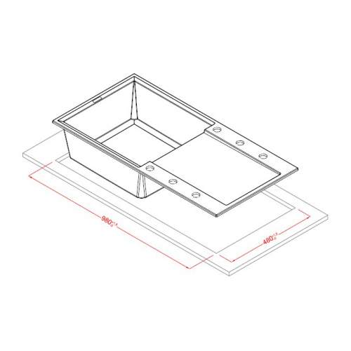 Reginox Easy 480 1.0 Bowl Inset Granite Kitchen Sink