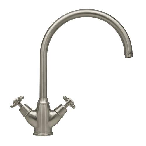 Bidbury and Co Yorkley Pewter Twin Lever Monobloc Tap with Crosshead Handles