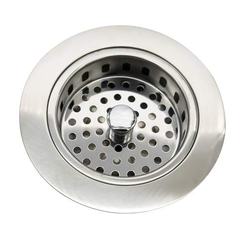 Clearwater 90mm Brushed Steel Deluxe Strainer Waste and Overflow