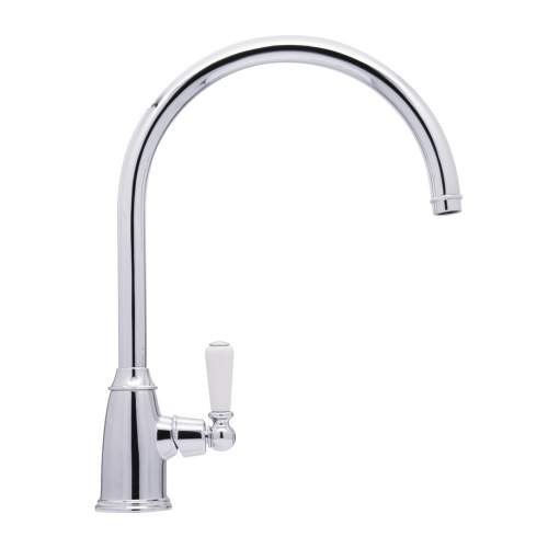 Bidbury and Co Malvern Chrome Single Lever Monobloc Tap with Porcelain Handles