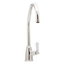 Bidbury and Co Malvern Polished Nickel Single Lever Monobloc Tap with Porcelain Handles