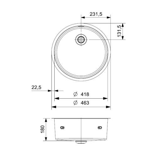 Reginox New York Round Single Bowl Sink