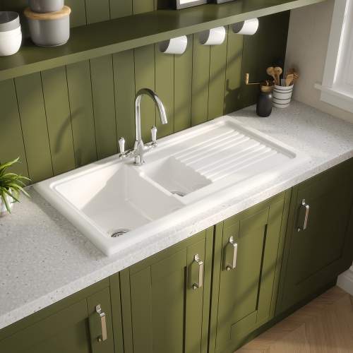 Reginox RL 301 CW II Ceramic 1.5 Bowl Kitchen Sink