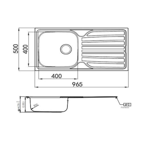 Reginox MONACO II Single Bowl Kitchen Sink