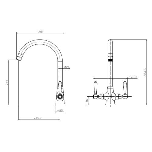 Reginox ELBE II Monobloc Kitchen Tap