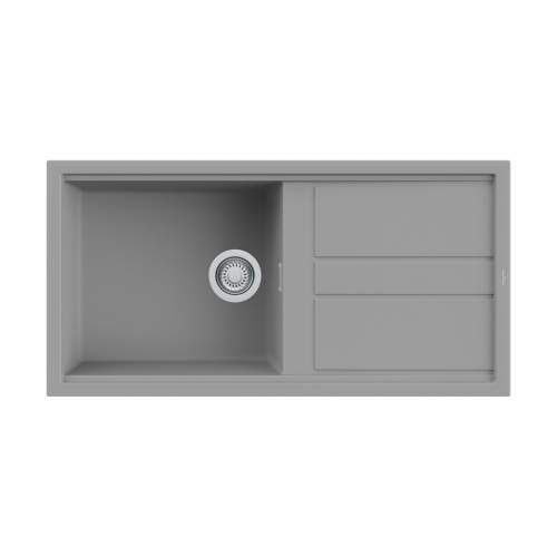 Reginox Best 480 LG K+ Single Bowl Inset Granite Kitchen Sink - Light Grey