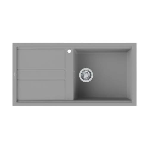 Reginox Best 480 LG K+ Single Bowl Inset Granite Kitchen Sink - Light Grey
