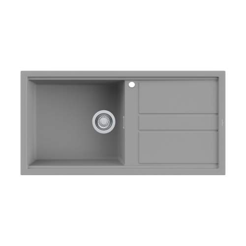 Reginox Best 480 LG K+ Single Bowl Inset Granite Kitchen Sink - Light Grey