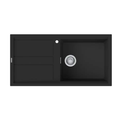 Reginox Best 480 K+ Single Bowl Inset Granite Kitchen Sink - Black