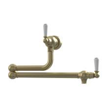 Bidbury & Co Aldsworth Twin Lever Pot Filler with Porcelain Handles