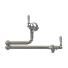 Bidbury & Co Aldsworth Twin Lever Pot Filler with Porcelain Handles