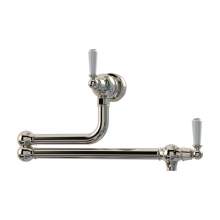 Bidbury & Co Aldsworth Twin Lever Pot Filler with Porcelain Handles