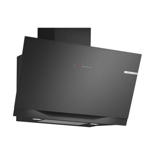 Bosch Series 8 DWK91LT60B Black Glass 90cm Angled Chimney Hood