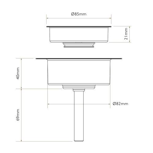 Bidbury & Co 3.5″ Traditional Brass Waste