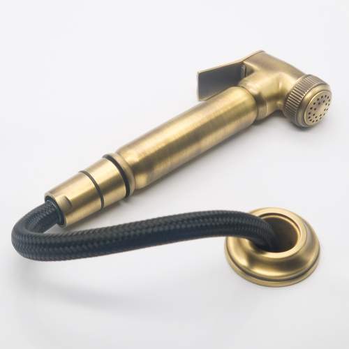 Bidbury and Co Charlbury Patinated Brass Independent Pull-Out Spray