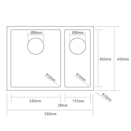 Caple Mode 151 1.5 Bowl Stainless Steel Kitchen Sink