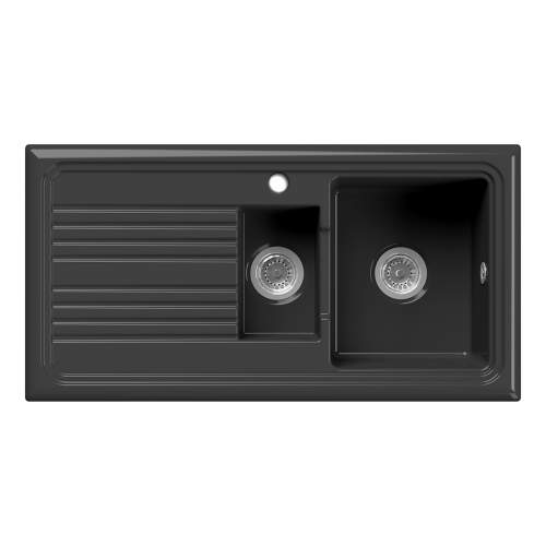 Reginox RL 401 CB II Black Ceramic 1.5 Bowl Kitchen Sink