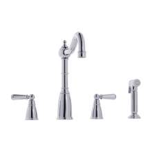 Bidbury & Co Stockwell 4 Hole Mixer Tap with Metal Lever Handles and Side Spray