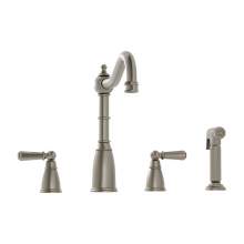 Bidbury & Co Stockwell 4 Hole Mixer Tap with Metal Lever Handles and Side Spray