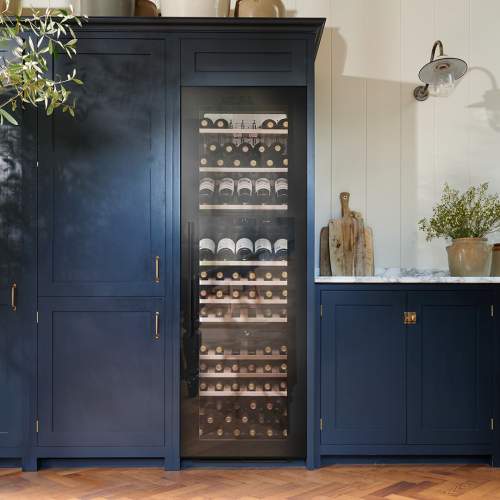 Caple WC1796BG Black Glass In-Column Triple Zone Wine Cooler
