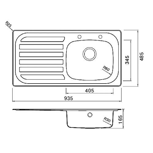 Clearwater Basic 2 Tap Hole Stainless Steel Sink