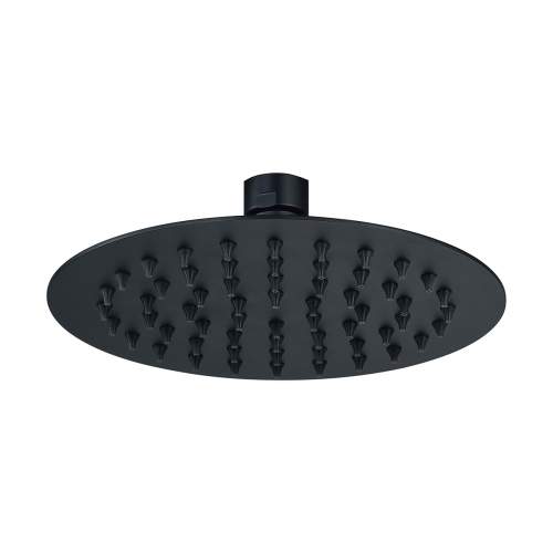 Bluci Round Concealed Valve Head and Arm Shower Pack - Matt Black