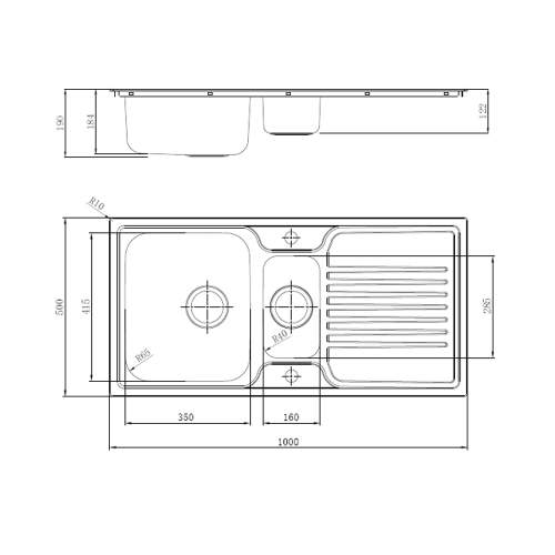 Reginox Senator 15 1.5 Bowl Stainless Steel Sink