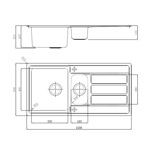 Reginox Envoy 15 1.5 Bowl Stainless Steel Sink