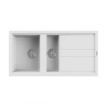 Reginox Best 15 W 1.5 Bowl Inset Composite Kitchen Sink - White
