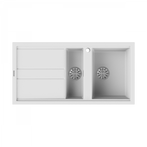 Reginox Best 15 W 1.5 Bowl Inset Composite Kitchen Sink - White